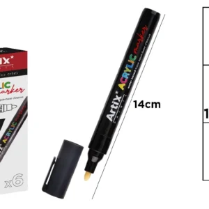 BLACK ACRYLIC MARKER.