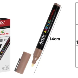 BROWN ACRYLIC MARKER.
