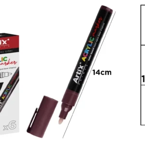 MAROON ACRYLIC MARKER.