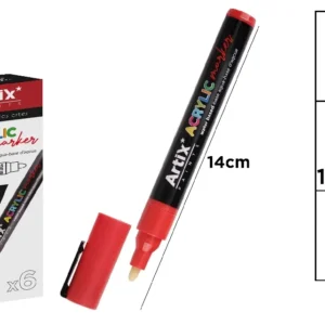 RED ACRYLIC MARKER.
