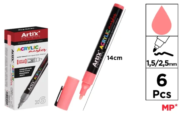 CORAL ACRYLIC MARKER.