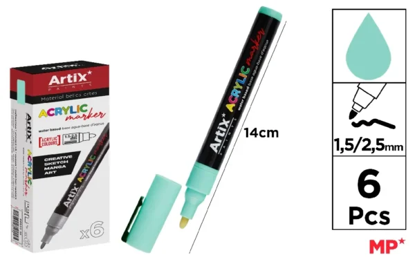 MINT GREEN ACRYLIC MARKER.