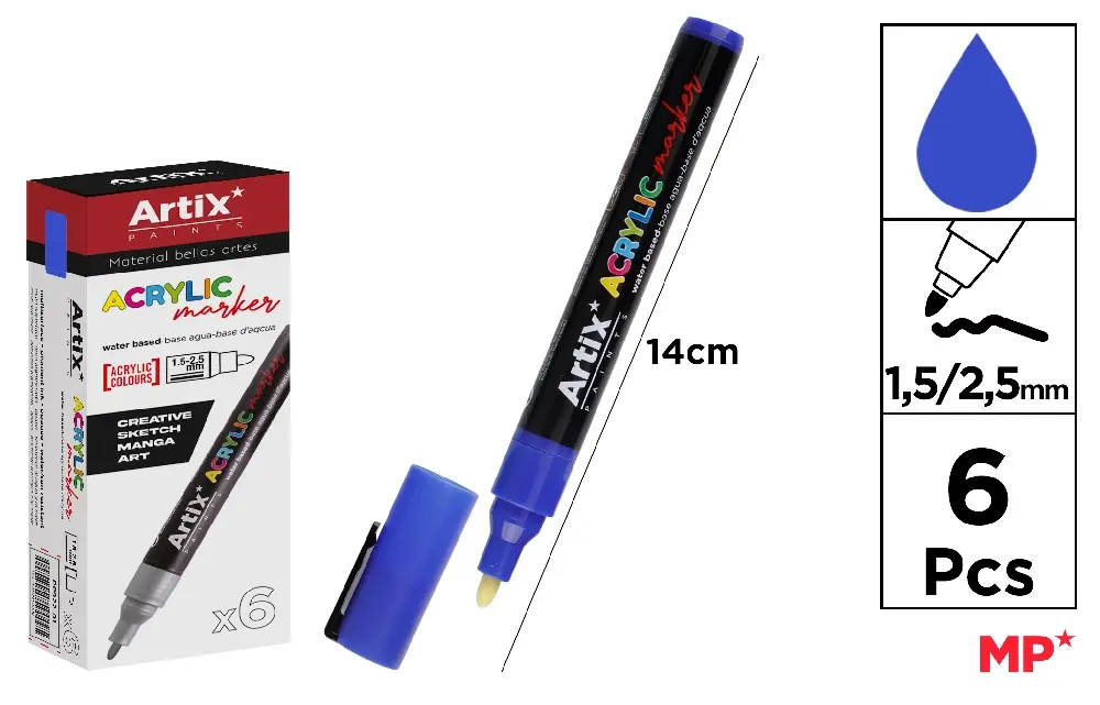 COBALT ACRYLIC MARKER.