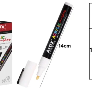 WHITE ACRYLIC MARKER.