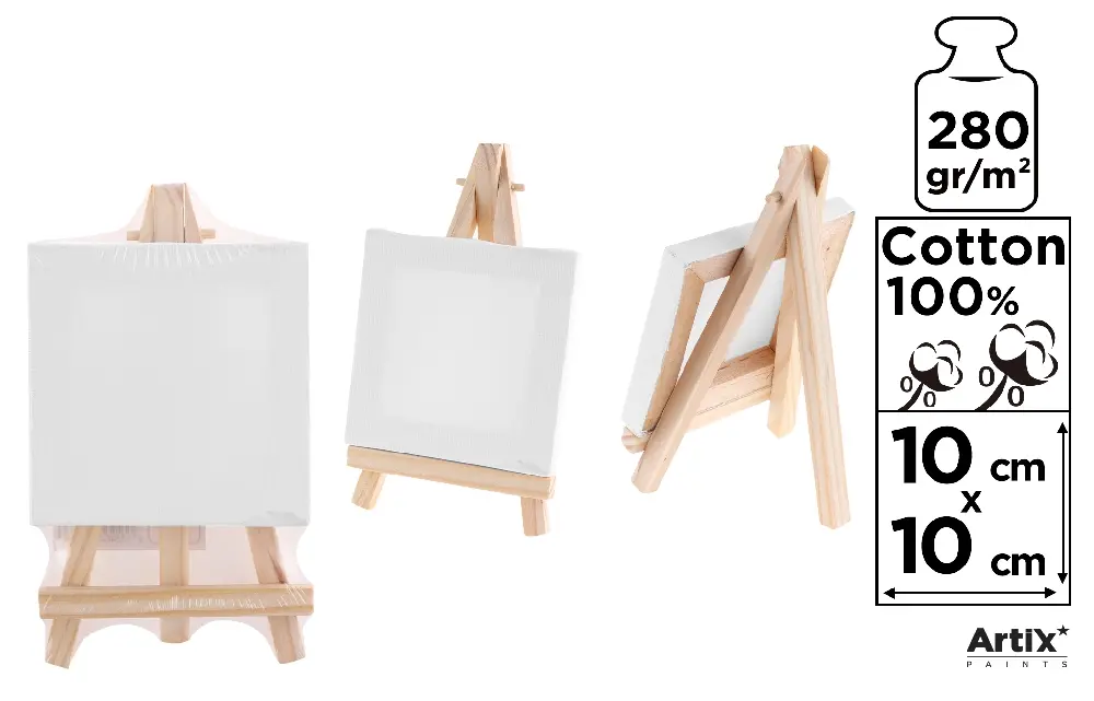 MINI CANVAS WITH EASEL 10 x 10 cm 280